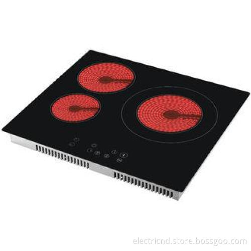 Black Crystal Glass Electric Ceramic Cooker with Over Volta
